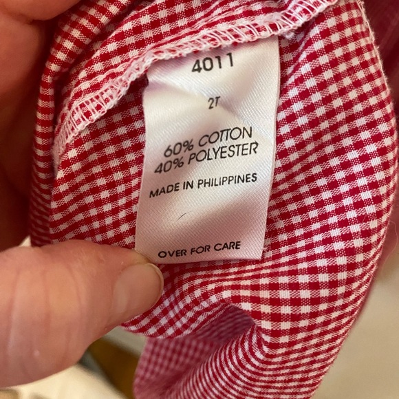 Baby/Toddler Girl Red Gingham Knit Smocked Dress 2T - Picture 2 of 3